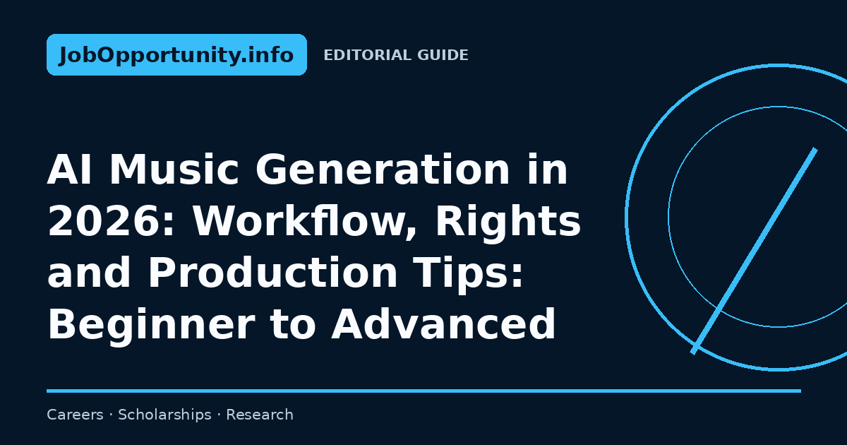 AI Music Generation in 2026: Workflow, Rights and Production Tips: Beginner to Advanced