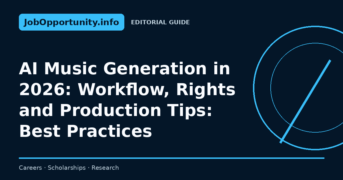 AI Music Generation in 2026: Workflow, Rights and Production Tips: Best Practices