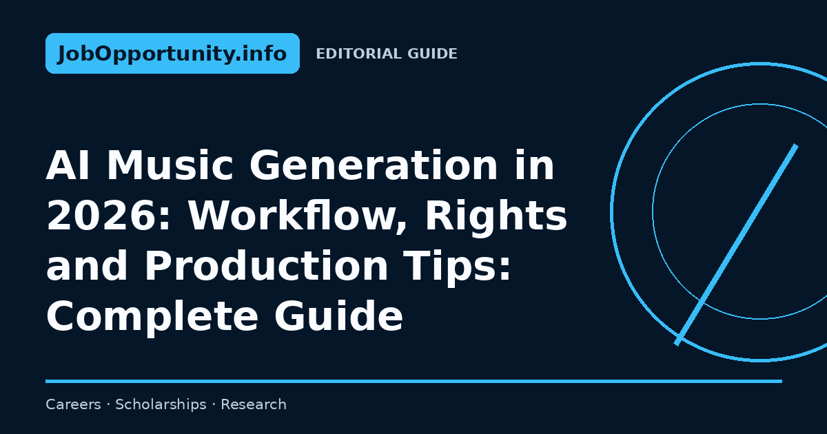 AI Music Generation in 2026: Workflow, Rights and Production Tips: Complete Guide