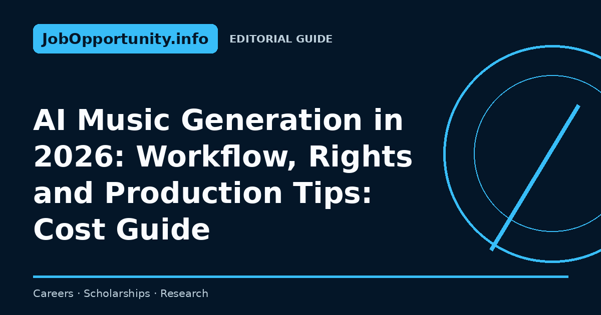 AI Music Generation in 2026: Workflow, Rights and Production Tips: Cost Guide