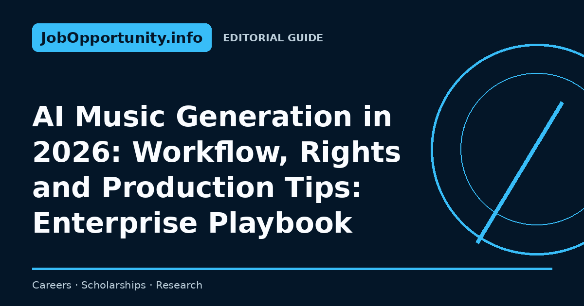 AI Music Generation in 2026: Workflow, Rights and Production Tips: Enterprise Playbook