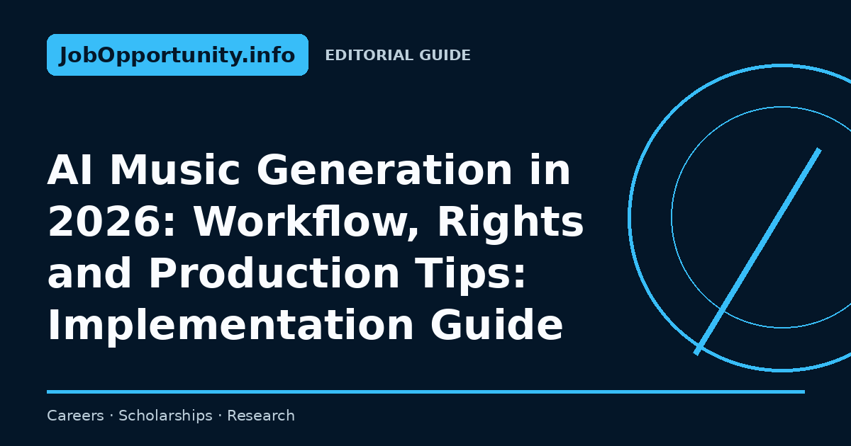 AI Music Generation in 2026: Workflow, Rights and Production Tips: Implementation Guide