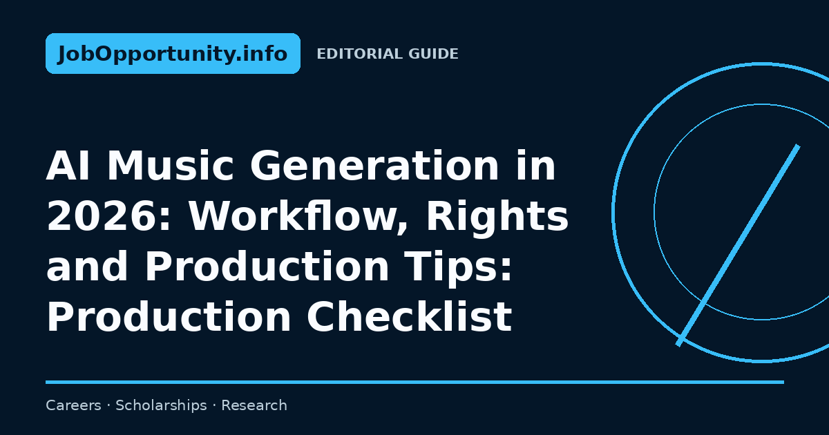 AI Music Generation in 2026: Workflow, Rights and Production Tips: Production Checklist