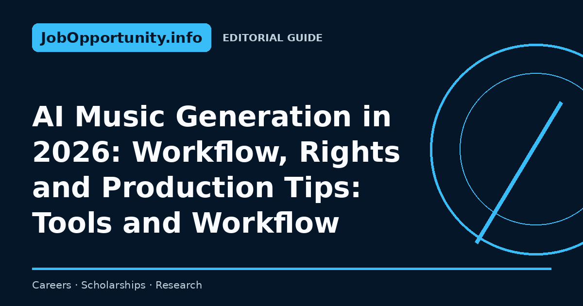 AI Music Generation in 2026: Workflow, Rights and Production Tips: Tools and Workflow
