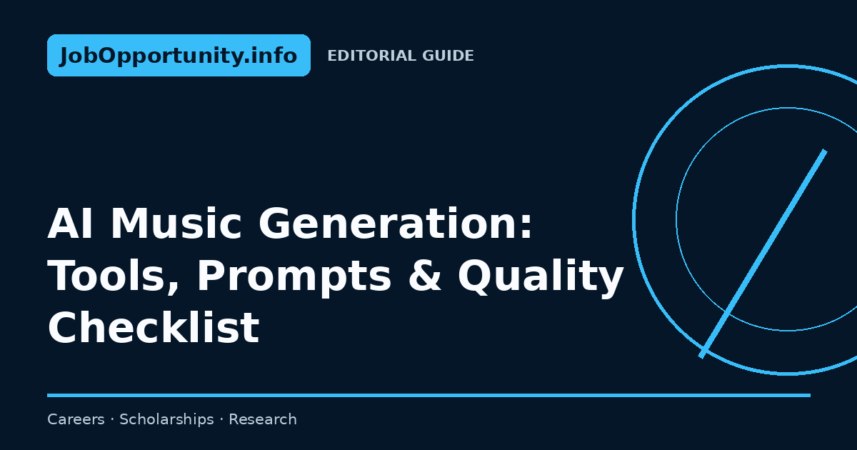 AI Music Generation: Tools, Prompts & Quality Checklist