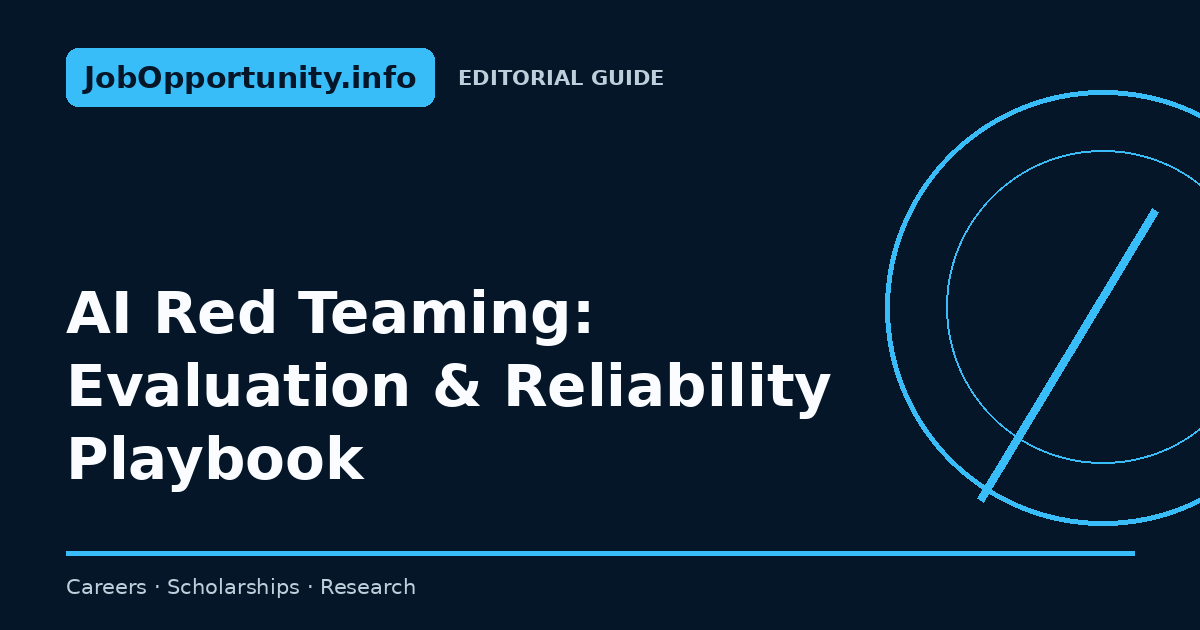 AI Red Teaming: Evaluation & Reliability Playbook