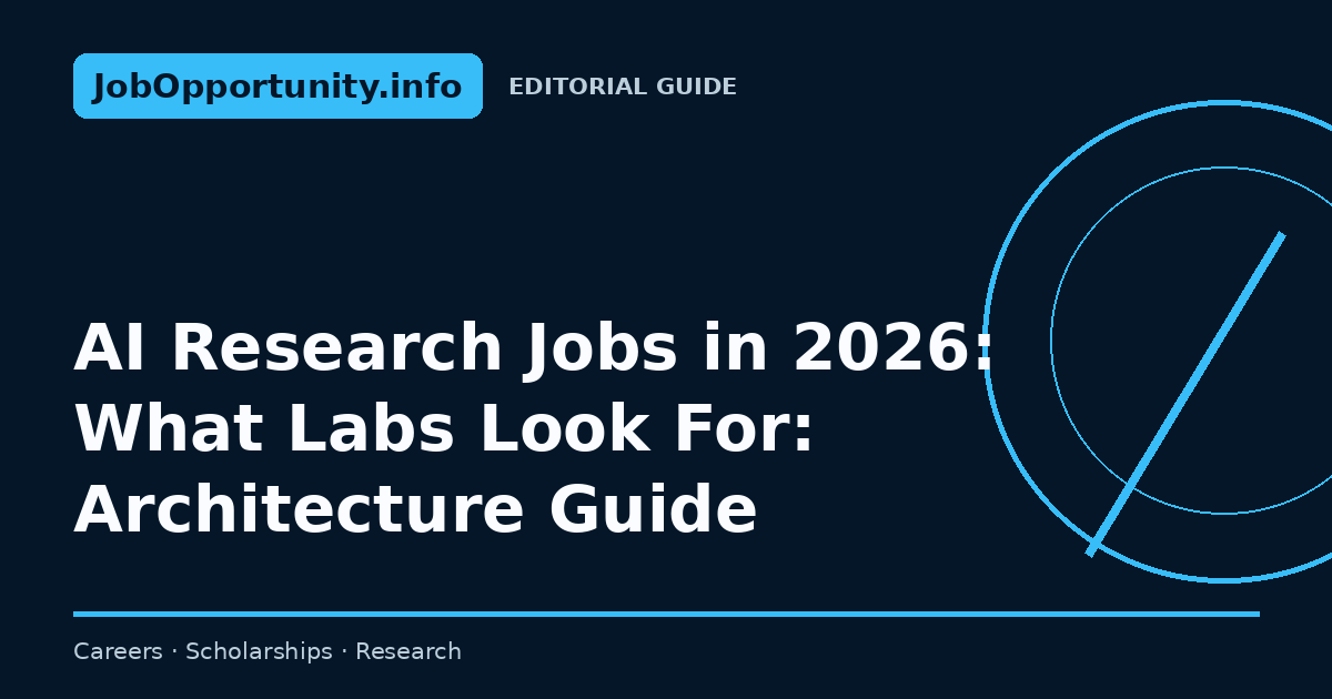 AI Research Jobs in 2026: What Labs Look For: Architecture Guide