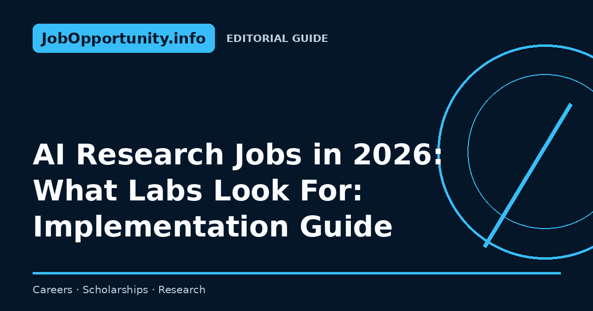 AI Research Jobs in 2026: What Labs Look For: Implementation Guide