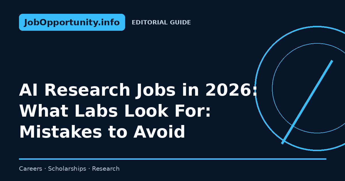 AI Research Jobs in 2026: What Labs Look For: Mistakes to Avoid