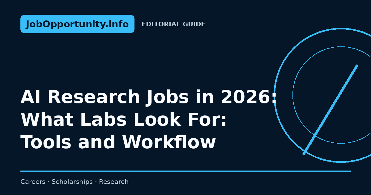 AI Research Jobs in 2026: What Labs Look For: Tools and Workflow