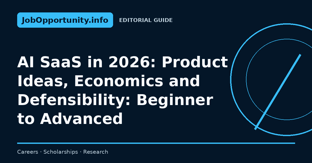 AI SaaS in 2026: Product Ideas, Economics and Defensibility: Beginner to Advanced