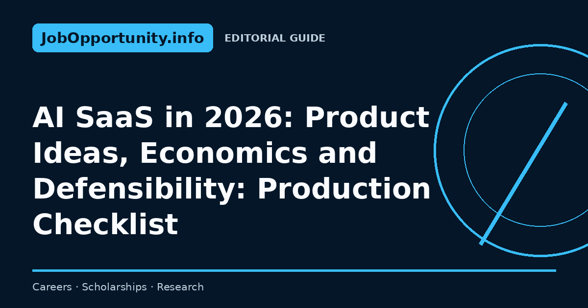 AI SaaS in 2026: Product Ideas, Economics and Defensibility: Production Checklist