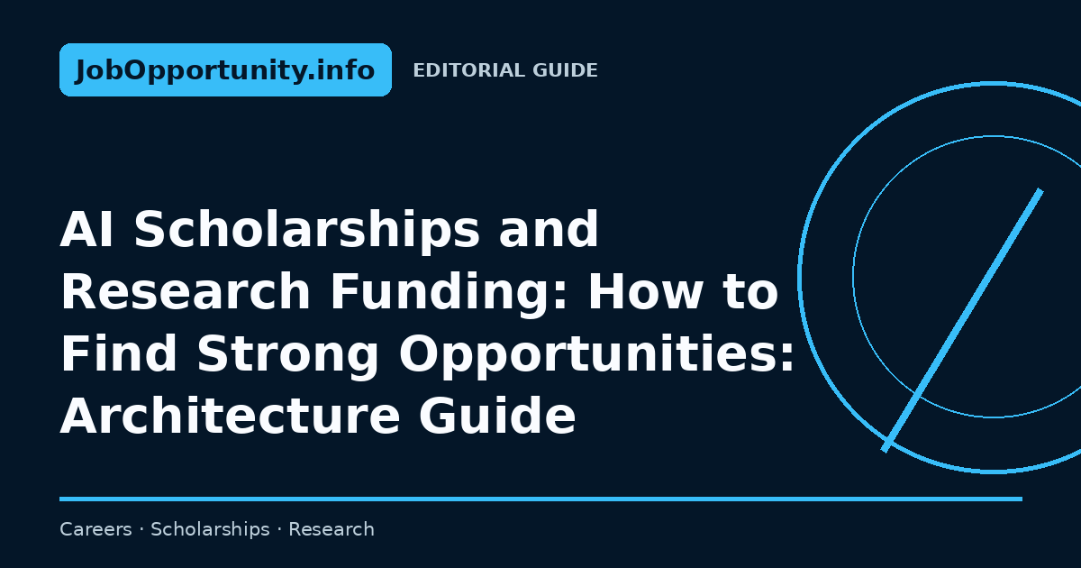 AI Scholarships and Research Funding: How to Find Strong Opportunities: Architecture Guide