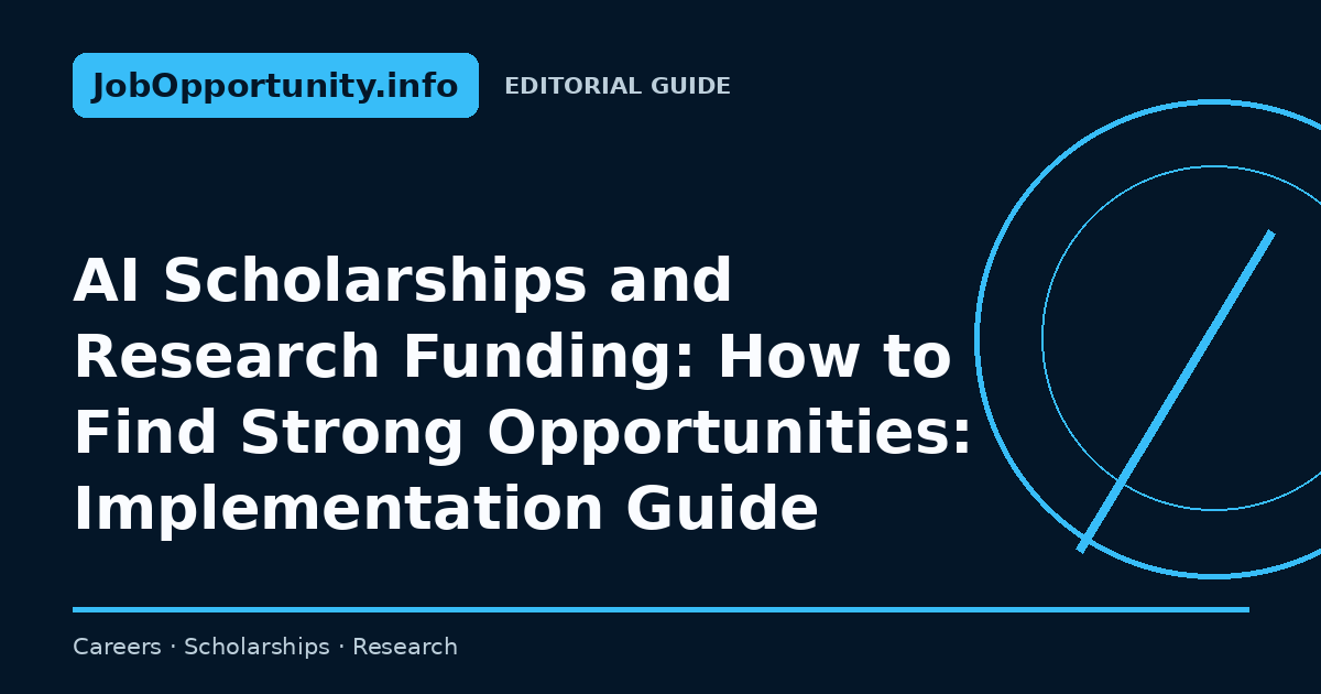 AI Scholarships and Research Funding: How to Find Strong Opportunities: Implementation Guide