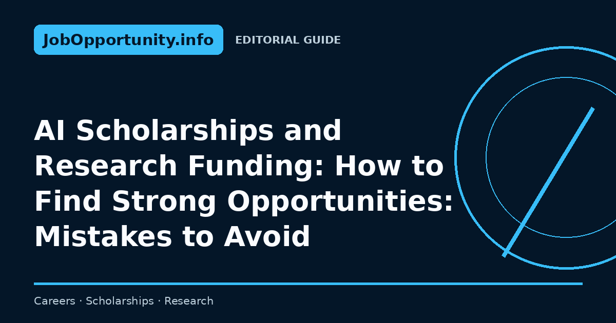 AI Scholarships and Research Funding: How to Find Strong Opportunities: Mistakes to Avoid