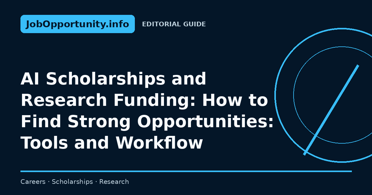 AI Scholarships and Research Funding: How to Find Strong Opportunities: Tools and Workflow