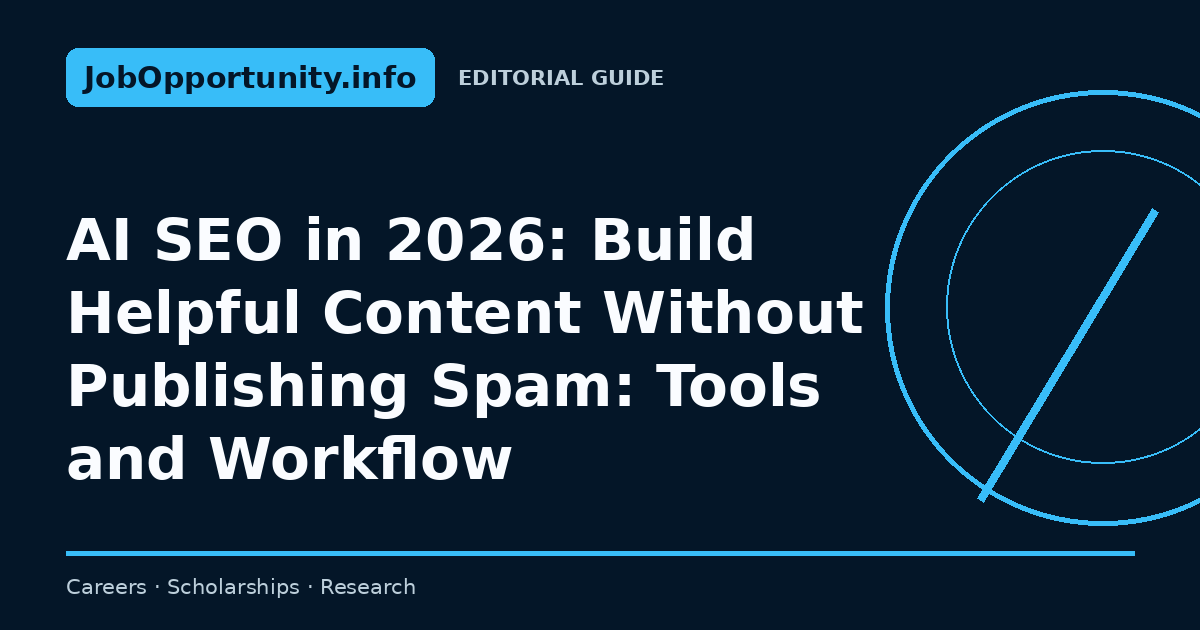 AI SEO in 2026: Build Helpful Content Without Publishing Spam: Tools and Workflow