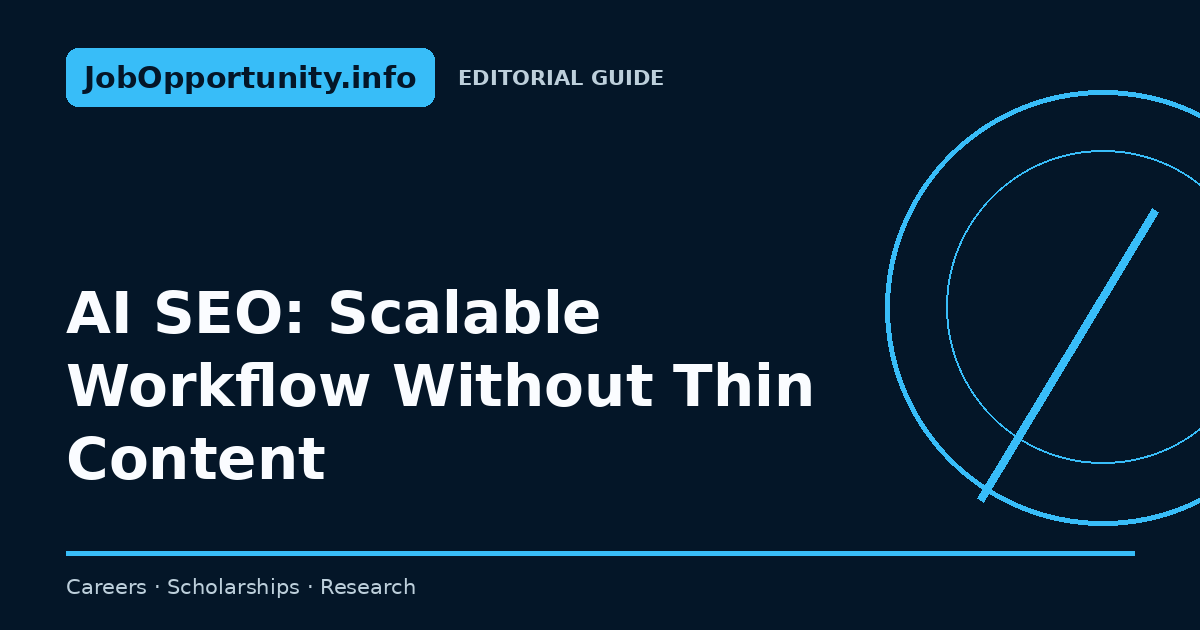 AI SEO: Scalable Workflow Without Thin Content