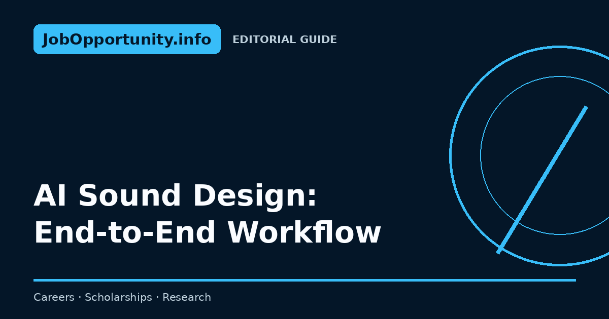 AI Sound Design: End-to-End Workflow