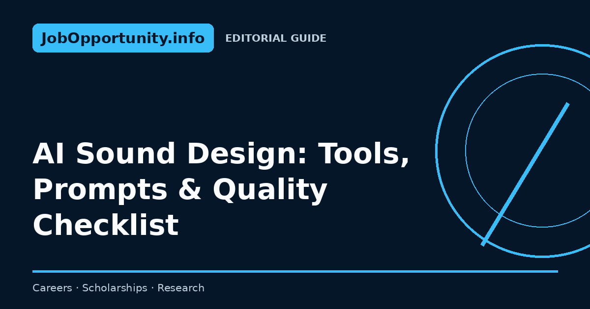 AI Sound Design: Tools, Prompts & Quality Checklist