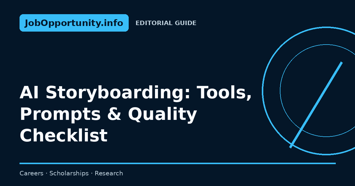 AI Storyboarding: Tools, Prompts & Quality Checklist