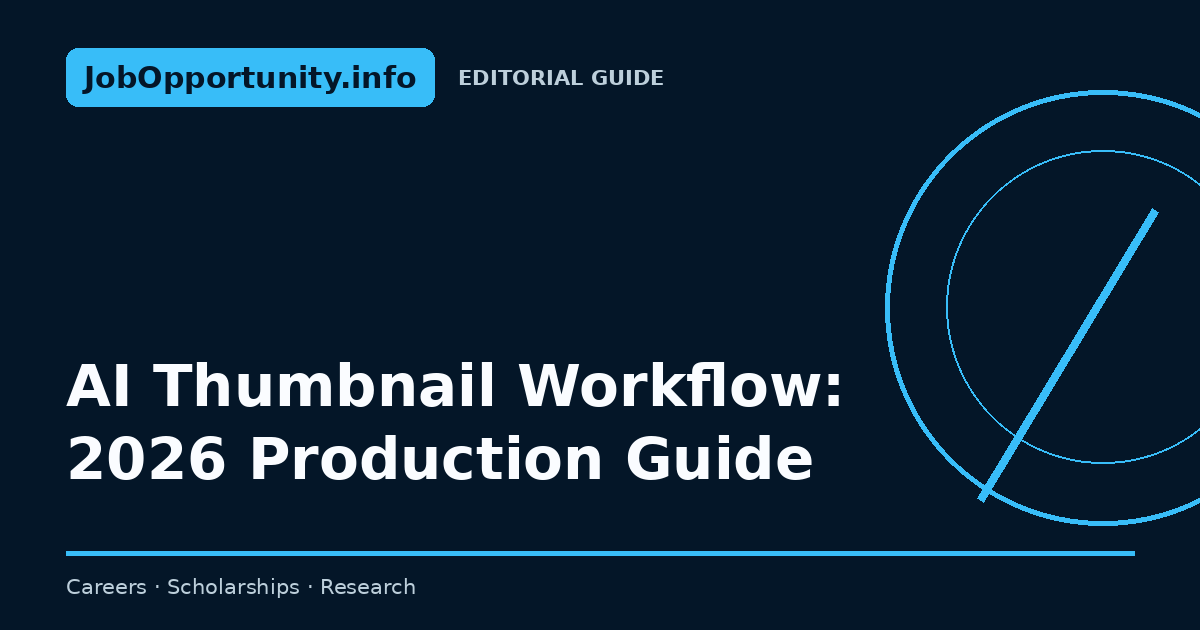 AI Thumbnail Workflow: 2026 Production Guide