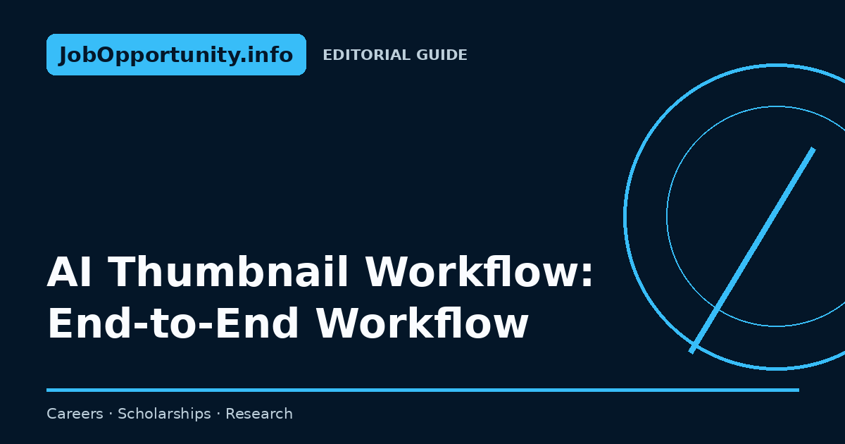 AI Thumbnail Workflow: End-to-End Workflow
