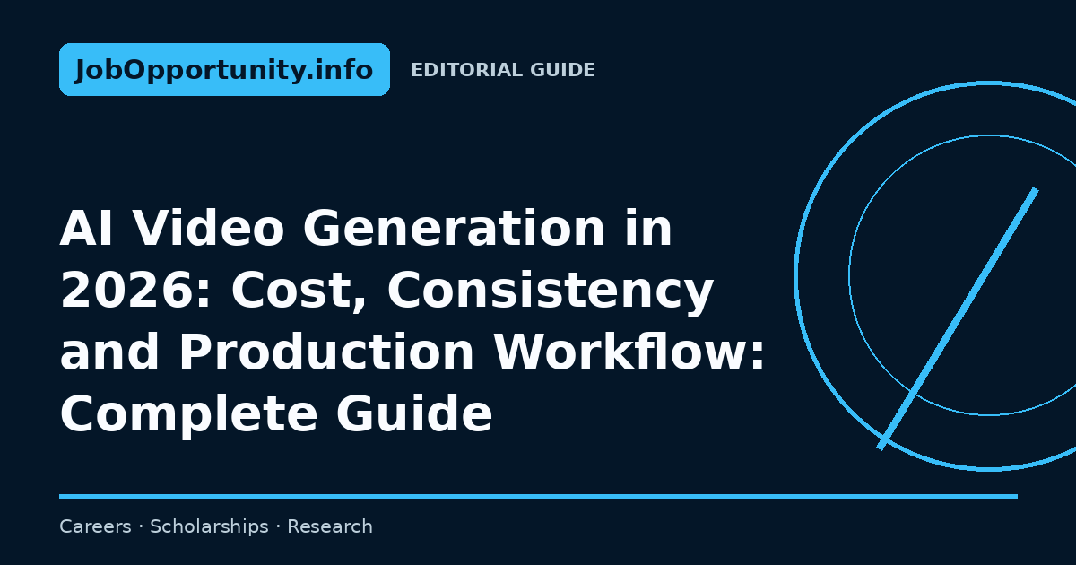 AI Video Generation in 2026: Cost, Consistency and Production Workflow: Complete Guide