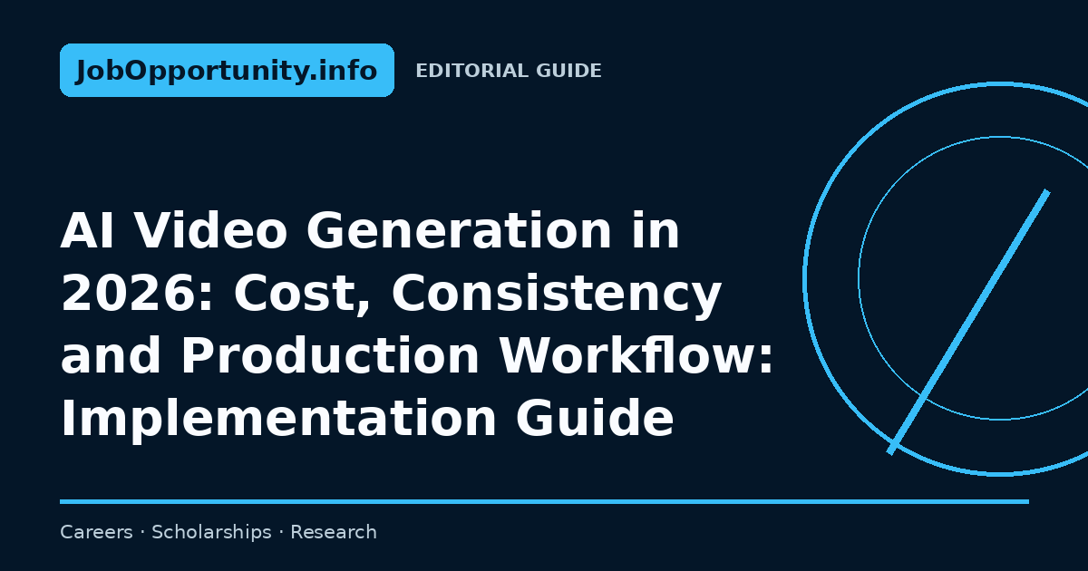 AI Video Generation in 2026: Cost, Consistency and Production Workflow: Implementation Guide