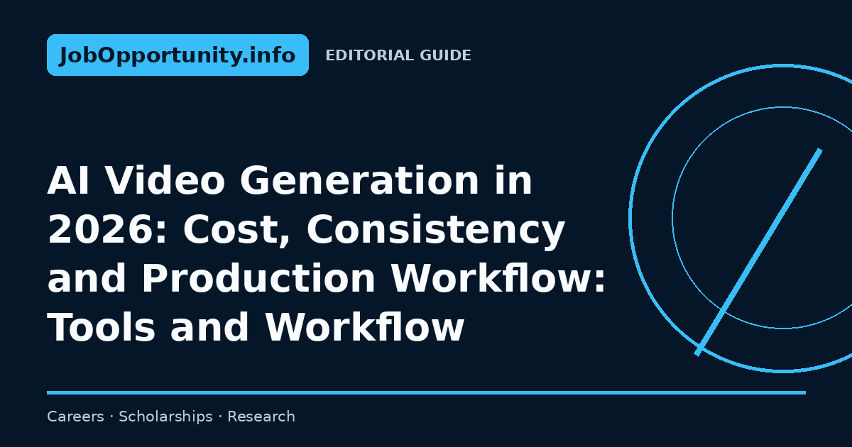 AI Video Generation in 2026: Cost, Consistency and Production Workflow: Tools and Workflow