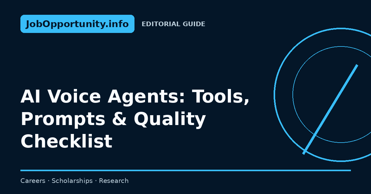 AI Voice Agents: Tools, Prompts & Quality Checklist