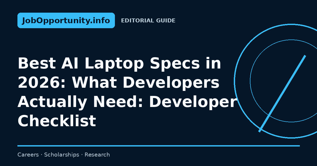 Best AI Laptop Specs in 2026: What Developers Actually Need: Developer Checklist