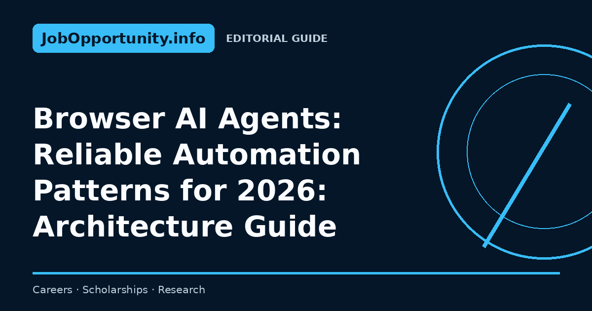 Browser AI Agents: Reliable Automation Patterns for 2026: Architecture Guide
