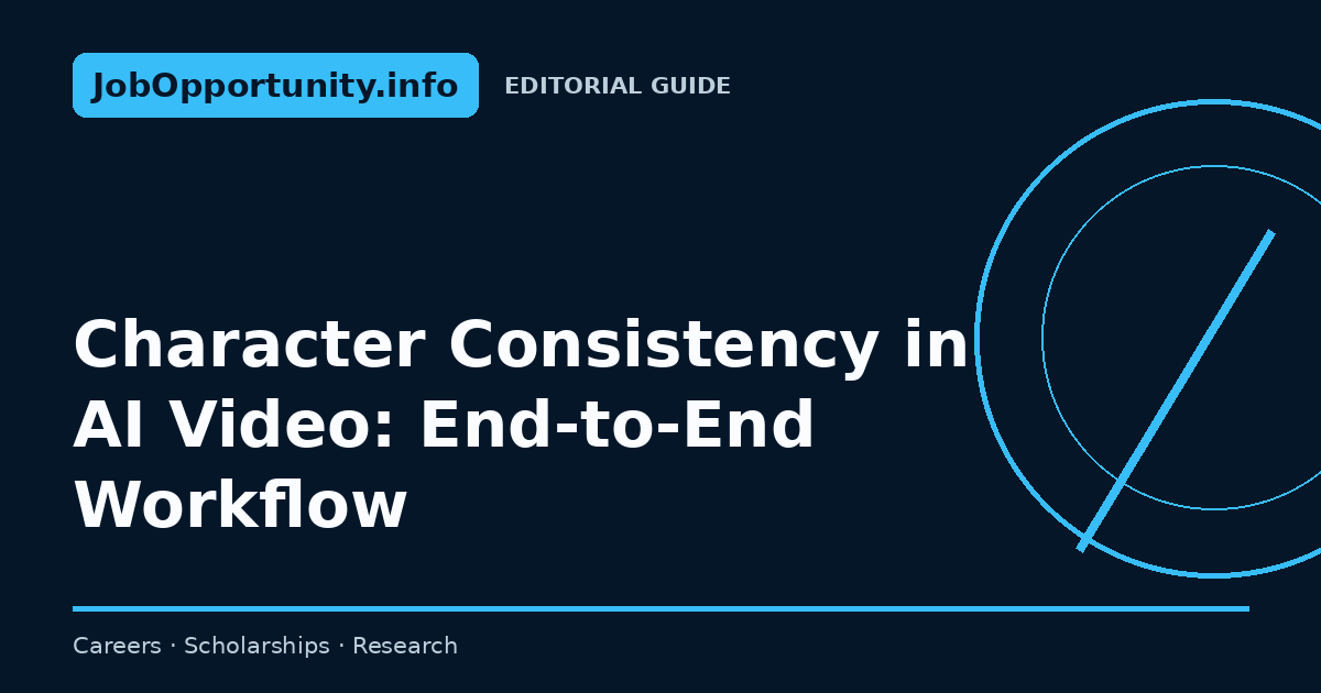 Character Consistency in AI Video: End-to-End Workflow