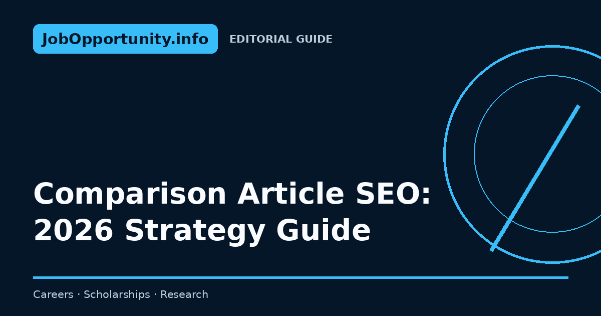 Comparison Article SEO: 2026 Strategy Guide