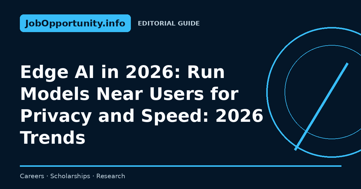 Edge AI in 2026: Run Models Near Users for Privacy and Speed: 2026 Trends