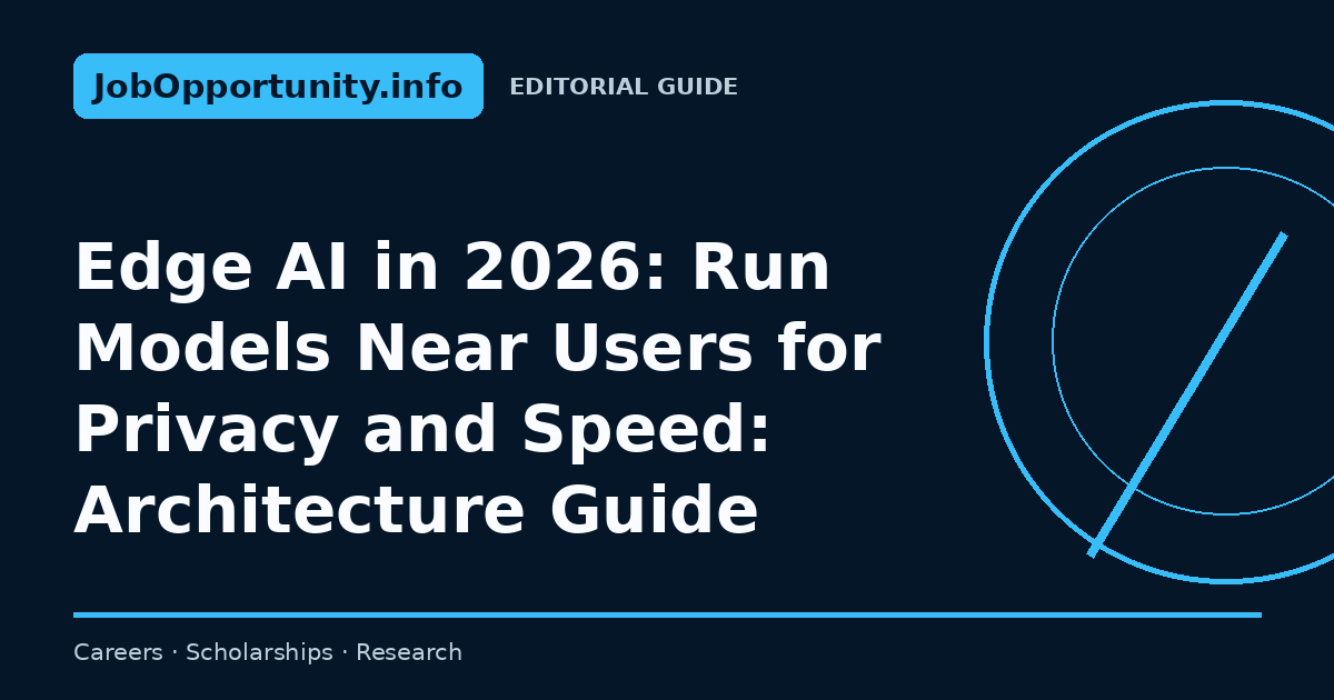 Edge AI in 2026: Run Models Near Users for Privacy and Speed: Architecture Guide