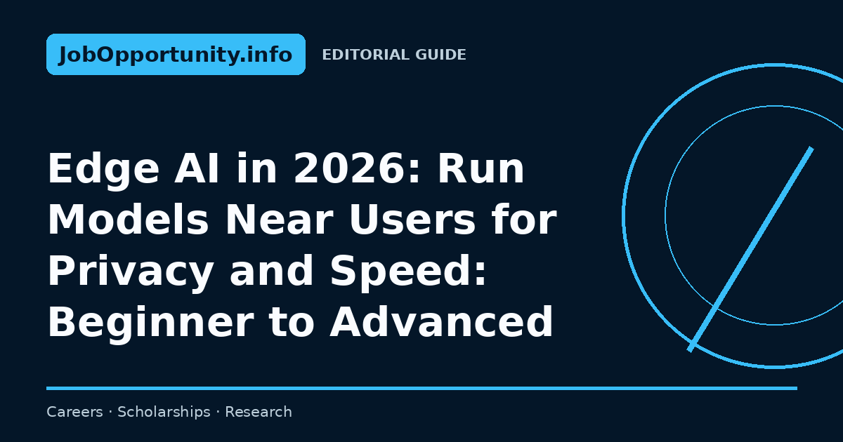 Edge AI in 2026: Run Models Near Users for Privacy and Speed: Beginner to Advanced