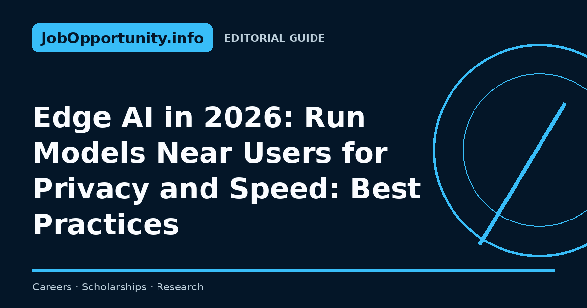 Edge AI in 2026: Run Models Near Users for Privacy and Speed: Best Practices