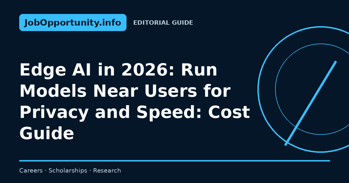 Edge AI in 2026: Run Models Near Users for Privacy and Speed: Cost Guide