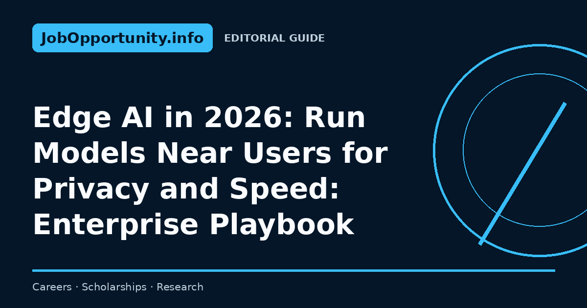 Edge AI in 2026: Run Models Near Users for Privacy and Speed: Enterprise Playbook
