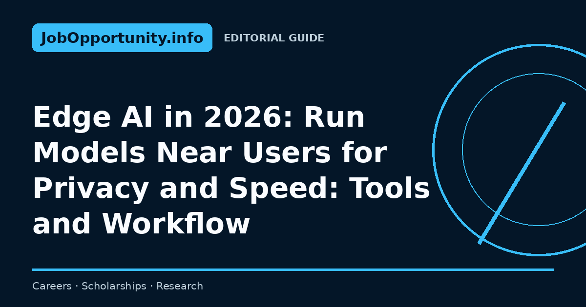 Edge AI in 2026: Run Models Near Users for Privacy and Speed: Tools and Workflow