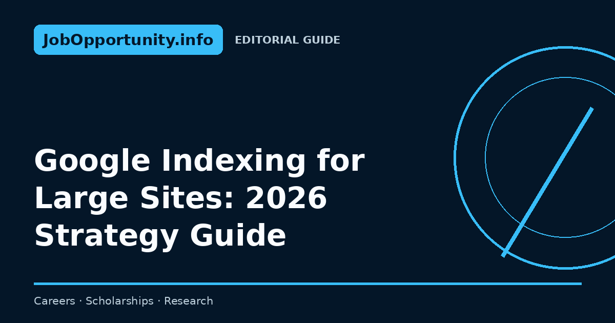 Google Indexing for Large Sites: 2026 Strategy Guide