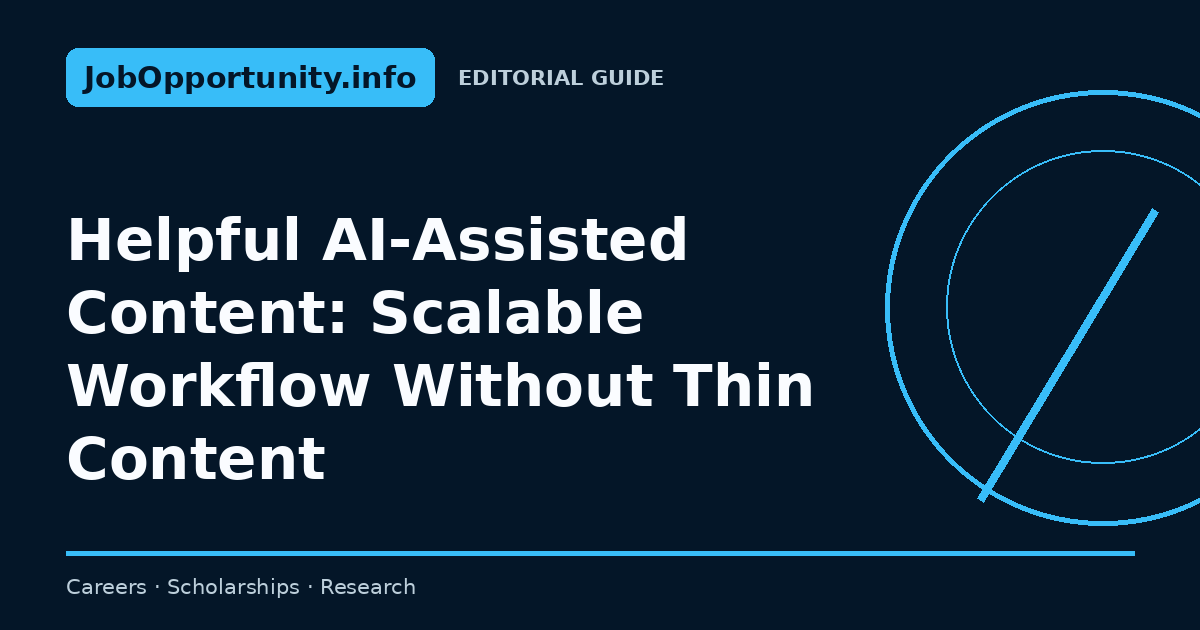 Helpful AI-Assisted Content: Scalable Workflow Without Thin Content