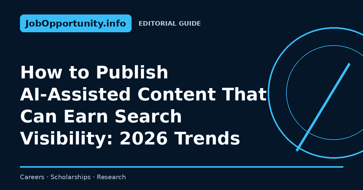 How to Publish AI-Assisted Content That Can Earn Search Visibility: 2026 Trends