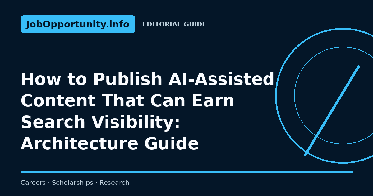 How to Publish AI-Assisted Content That Can Earn Search Visibility: Architecture Guide