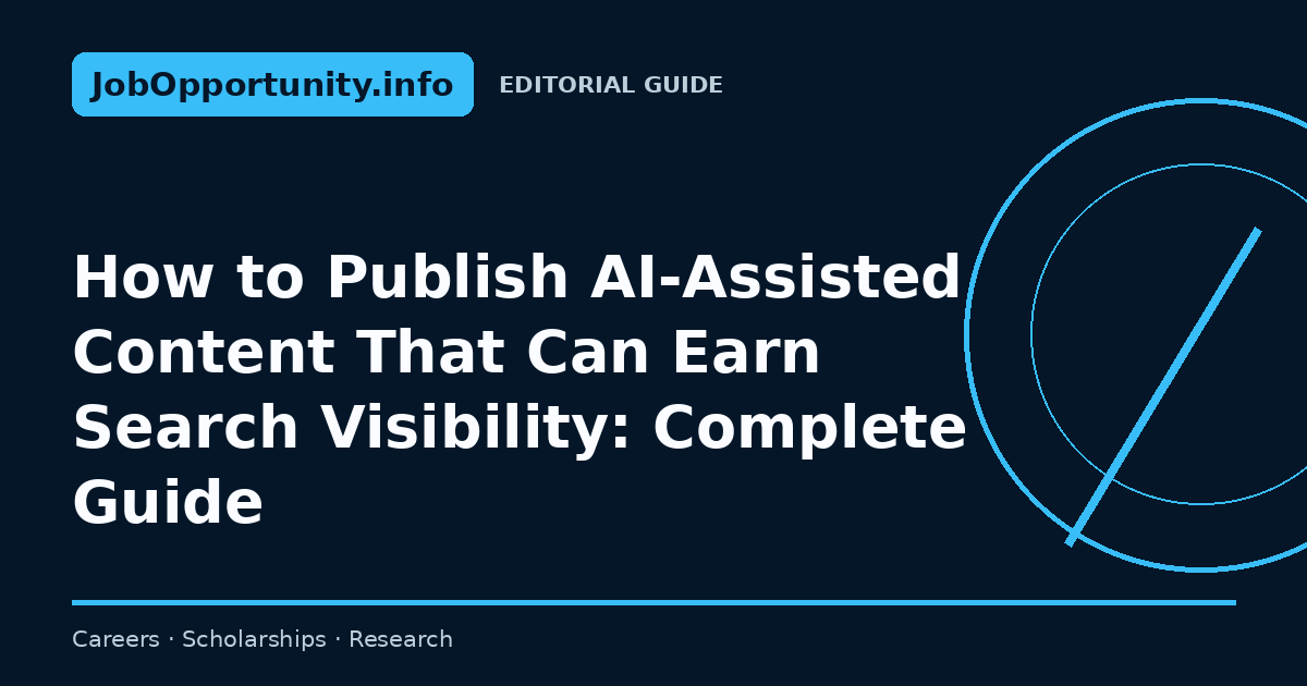 How to Publish AI-Assisted Content That Can Earn Search Visibility: Complete Guide