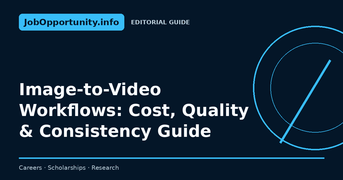 Image-to-Video Workflows: Cost, Quality & Consistency Guide