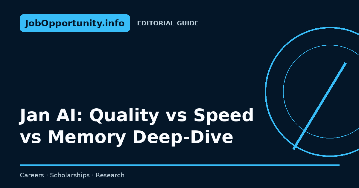 Jan AI: Quality vs Speed vs Memory Deep-Dive