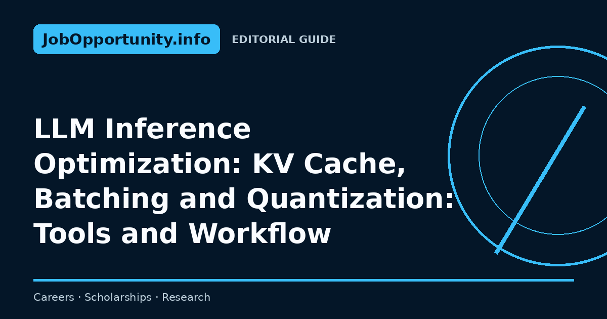 LLM Inference Optimization: KV Cache, Batching and Quantization: Tools and Workflow